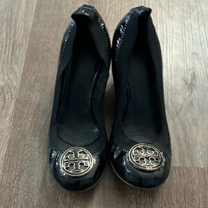 Tory Burch Black Ballet wedge heels